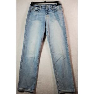Nautica Jeans Womens Size 29 Blue Denim Pockets Straight Leg Mid Rise Flat Front